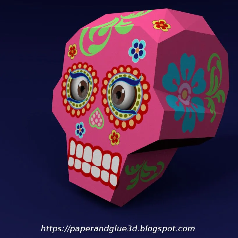 Papercraft, Paper toys y figuras de papel. Planillas descargables y diseños  especiales.: Nuevos prototipos de calaveras del dia de muertos en  papercraft.
