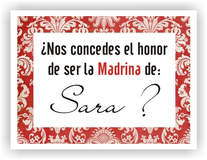 margarita: Quieres ser mi padrino / madrina? margarita: Quieres ser mi padrino / madrina?
