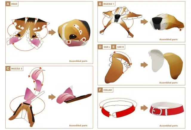 Papiroflexia ANIMALES - Beagle 3D