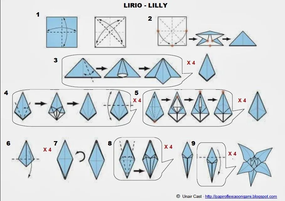 Como hacer lirios de papel - Imagui