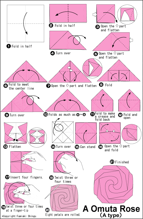 papiroflexia rosa de papel | Ayuda para Manualidades papiroflexia rosa de papel | Ayuda para Manualidades