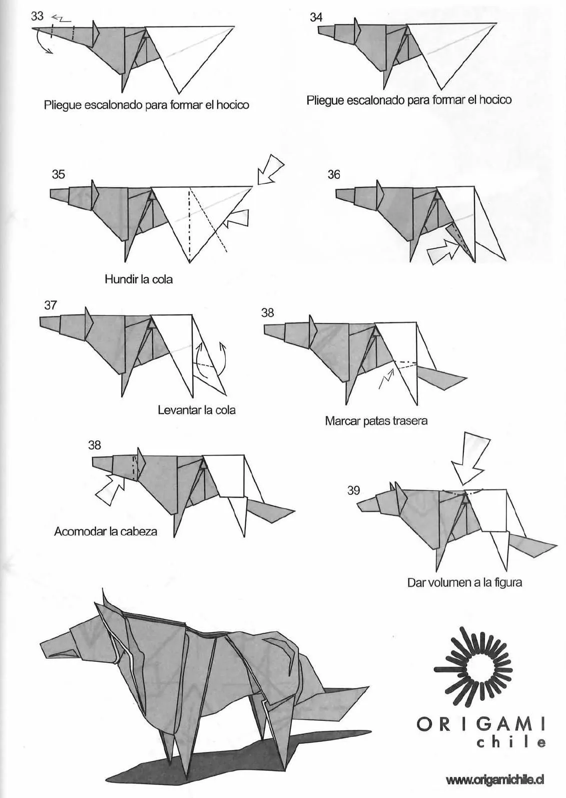 PAPIROFLEXIA PARA TOD@S: LOBO ESTEPARIO PAPIROFLEXIA PARA TOD@S: LOBO ESTEPARIO