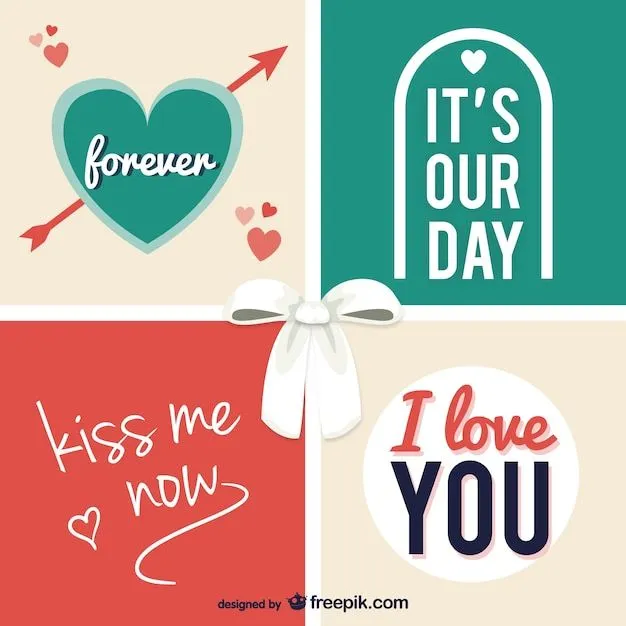 Paquete de mensajes de amor | Descargar Vectores gratis Paquete de mensajes de amor | Descargar Vectores gratis