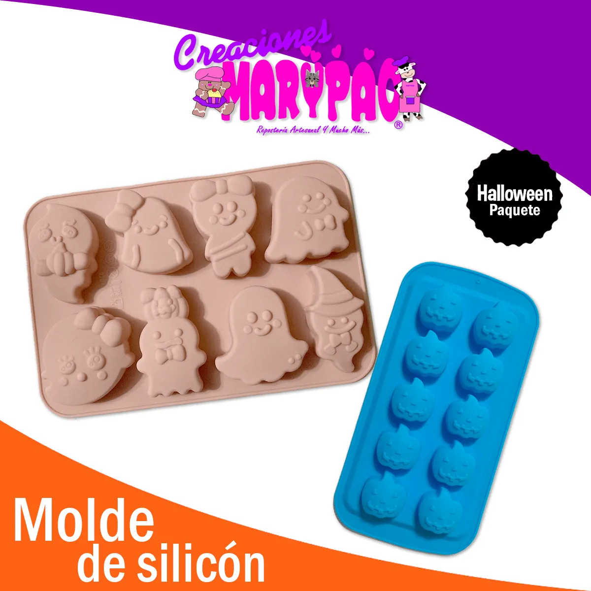Paquete Moldes De Silicón Halloween Fantasmas y Calabazas – Creaciones Marypao Paquete Moldes De Silicón Halloween Fantasmas y Calabazas – Creaciones Marypao