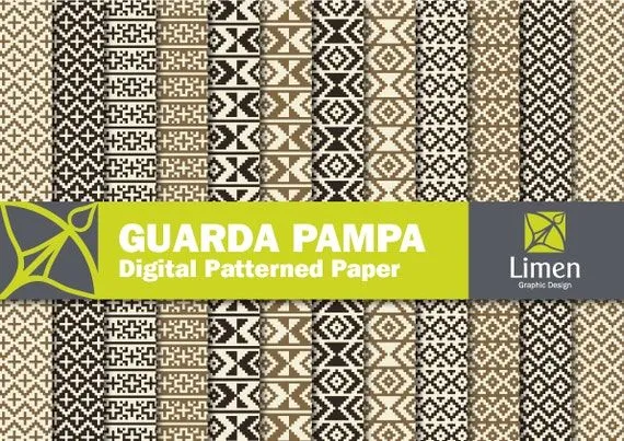 Paquete de Papeles Digitales Guarda Pampa 12 diseños por limen