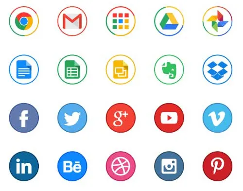 Paquetes gratuitos de iconos de redes sociales para tus diseños Paquetes gratuitos de iconos de redes sociales para tus diseños