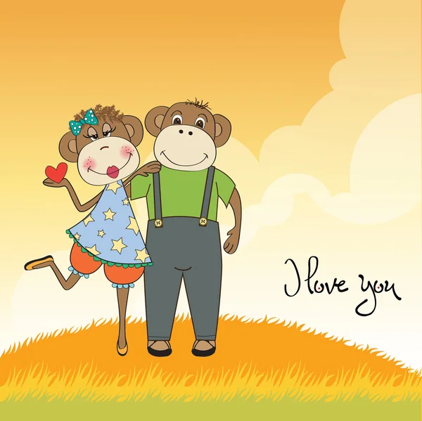 par de monos enamorados — Foto stock © ClaudiaBalasoiu #19604333 par de monos enamorados — Foto stock © ClaudiaBalasoiu #19604333