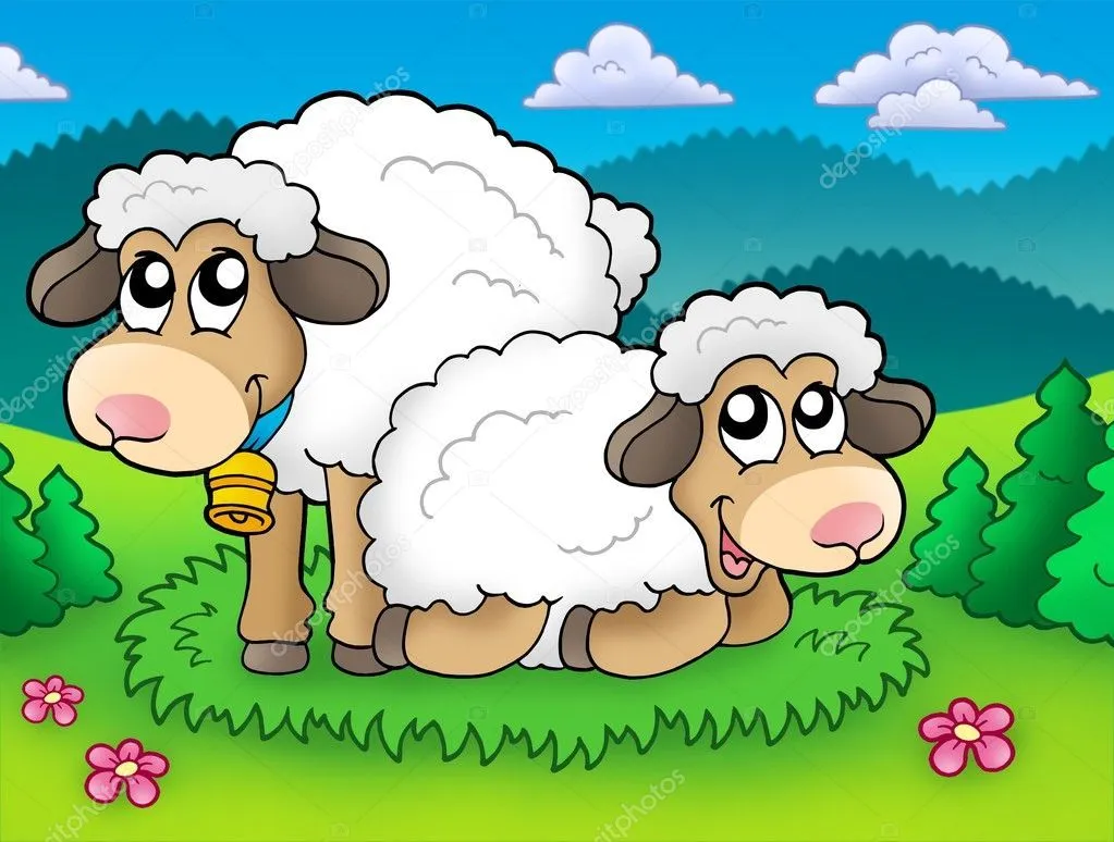 par de oveja bonita en Prado — Foto stock © clairev # par de oveja bonita en Prado — Foto stock © clairev #