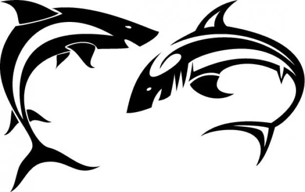 Par de tiburones | Descargar Vectores gratis