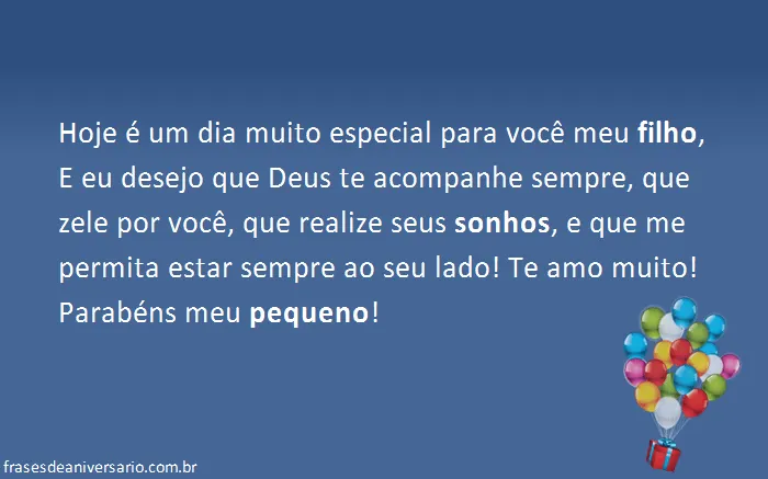 Parabéns meu pequeno! - Feliz Aniversário