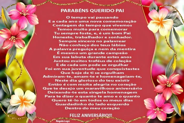 Parabéns querido Pai - Mensagens de aniversário | Luso-Poemas