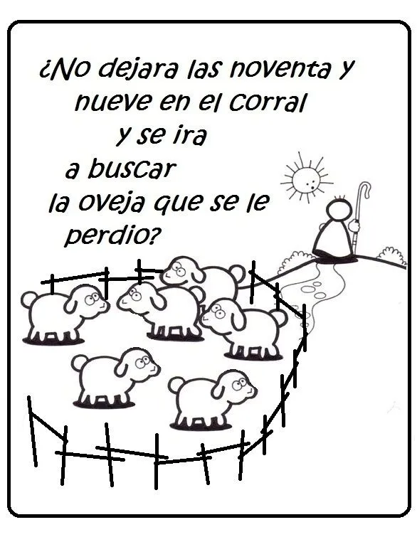 Parabola de la oveja perdida para niños - Imagui