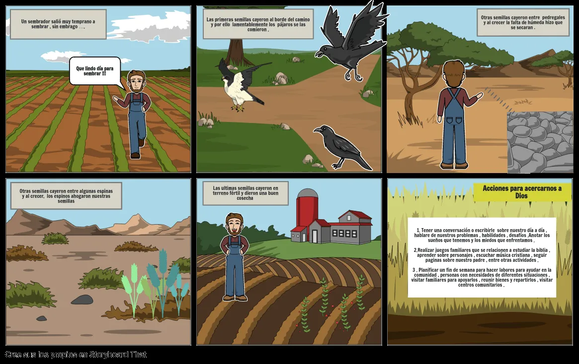 LA PARABOLA DEL SEMBRADOR Storyboard by 386a51b3 LA PARABOLA DEL SEMBRADOR Storyboard by 386a51b3