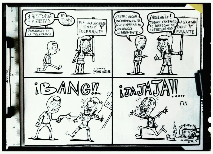 Paradoja de la tolerancia por danart | Dibujando Paradoja de la tolerancia por danart | Dibujando