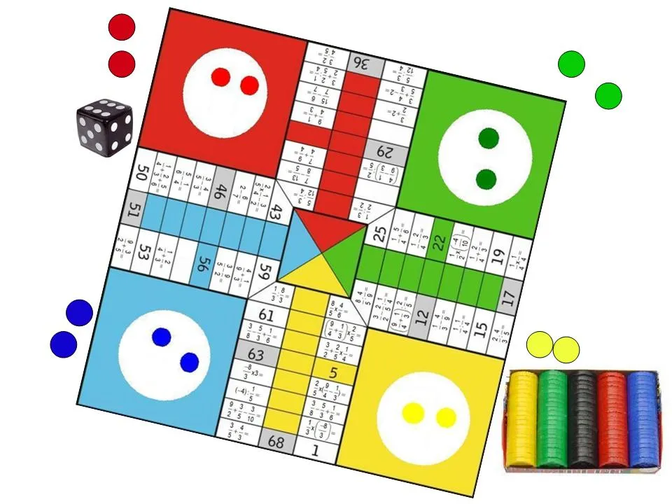 PARCHIS DE FRACCIONES: JUEGO | Juegos y matemáticas PARCHIS DE FRACCIONES: JUEGO | Juegos y matemáticas