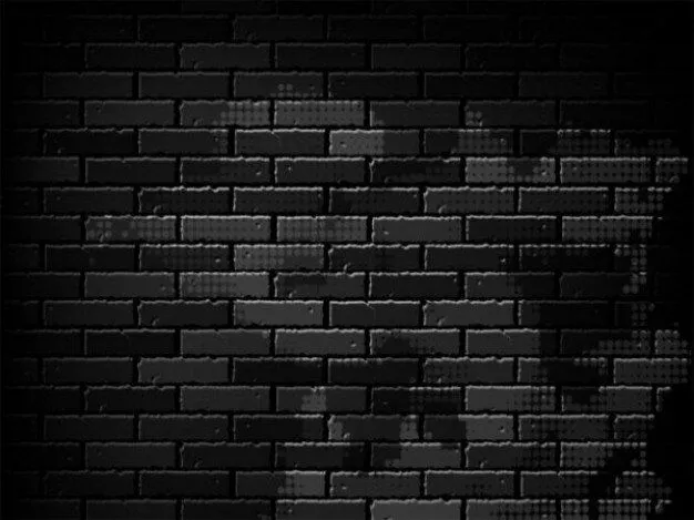 Pared de ladrillo negro sobre fondo oscuro | Descargar Vectores gratis