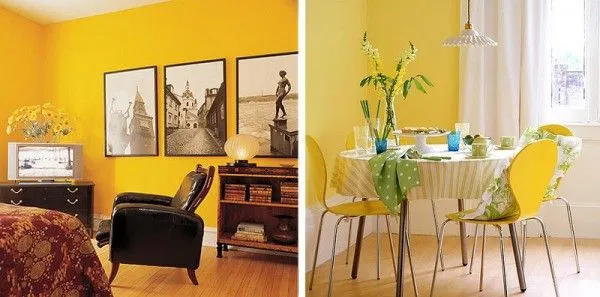 Las paredes en color amarillo : PintoMiCasa. Las paredes en color amarillo : PintoMiCasa.