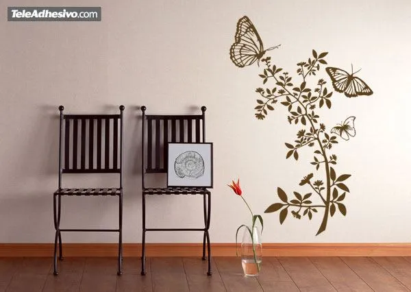 Paredes pintadas con mariposas - Imagui