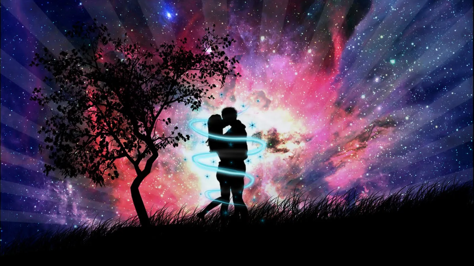 Pareja de Enamorados en la Noche - Fondos de Pantalla Pareja de Enamorados en la Noche - Fondos de Pantalla