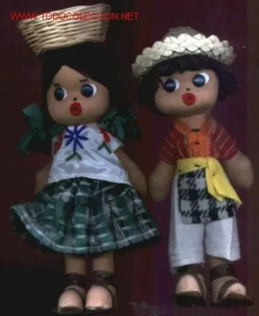 Pareja de muñecos mexicanos, originales de México, totalmente ... Pareja de muñecos mexicanos, originales de México, totalmente ...
