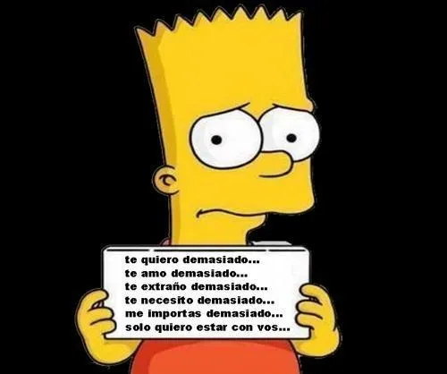 Imagenes de bart con fraces de amor - Imagui