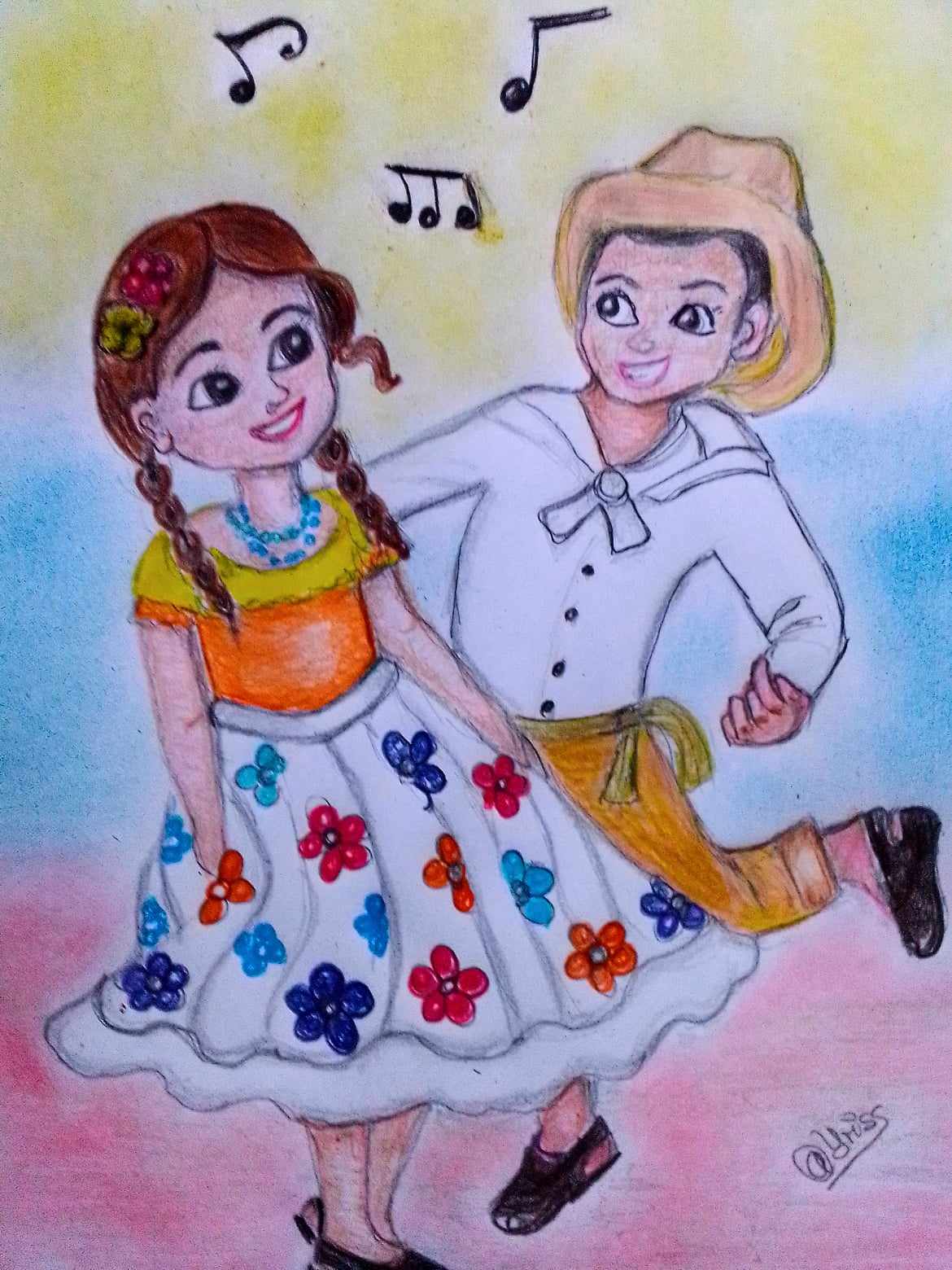 Pareja de niños baliando joropo venezolano. — Hive Pareja de niños baliando joropo venezolano. — Hive