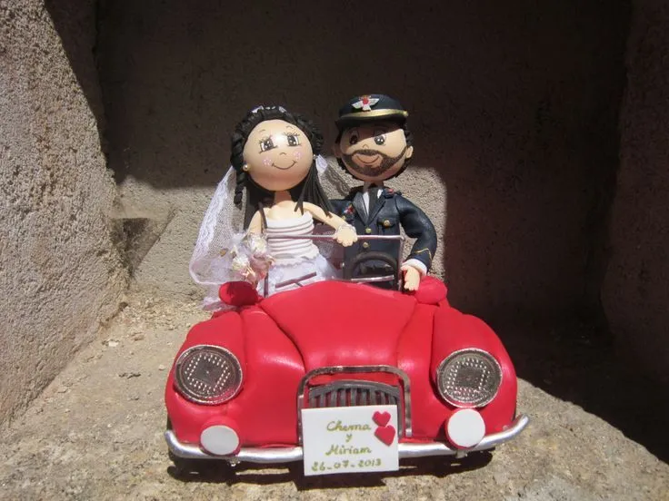 Pareja de novios personalizada, en goma eva asi como el coche ...