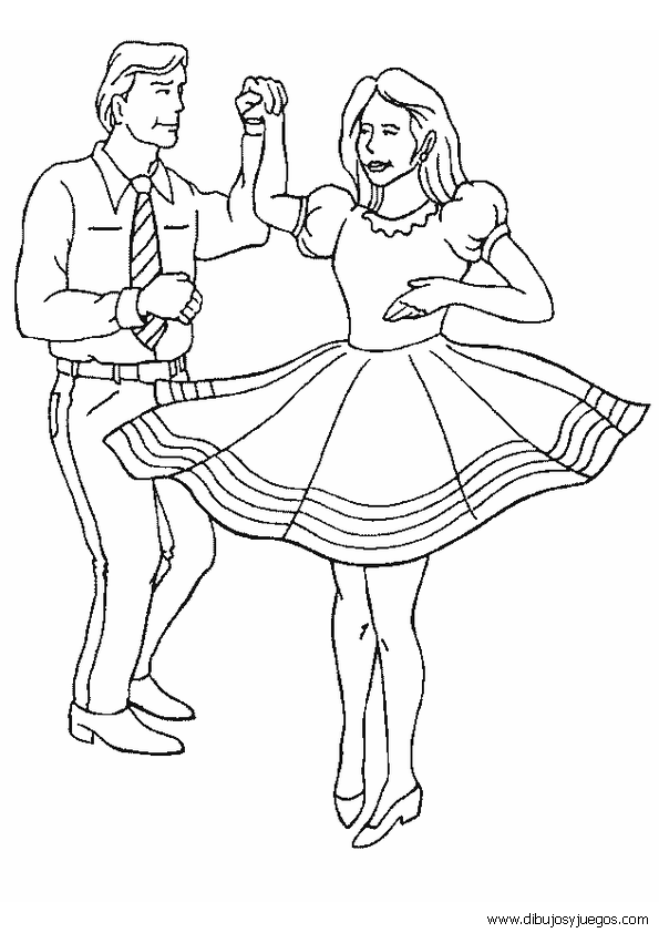 parejas-de-baile-011 | Dibujos y juegos, para pintar y colorear