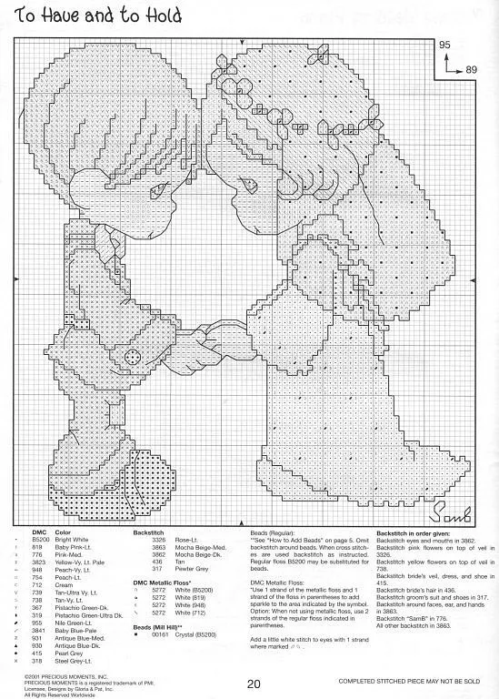Parejas de novios en punto cruz – Primera Parte - Guía de MANUALIDADES Parejas de novios en punto cruz – Primera Parte - Guía de MANUALIDADES
