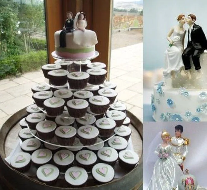 La parejita de la torta de bodas