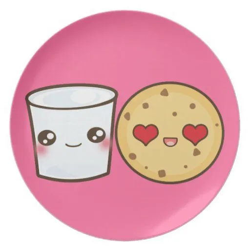 Pares de la leche y de las galletas platos | Zazzle