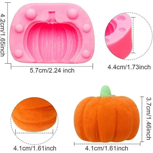 3 pares de moldes de silicona de calabaza de Acción de Gracias en 3D, Mini  molde de calabaza de otoñ JAMW Sencillez | Bodega Aurrera en línea