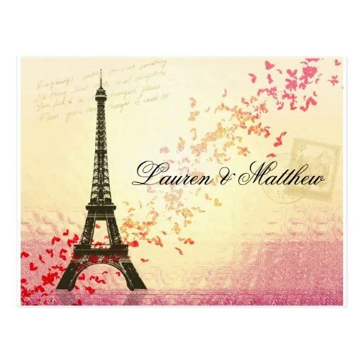 París en amor - torre Eiffel Postal | Zazzle París en amor - torre Eiffel Postal | Zazzle
