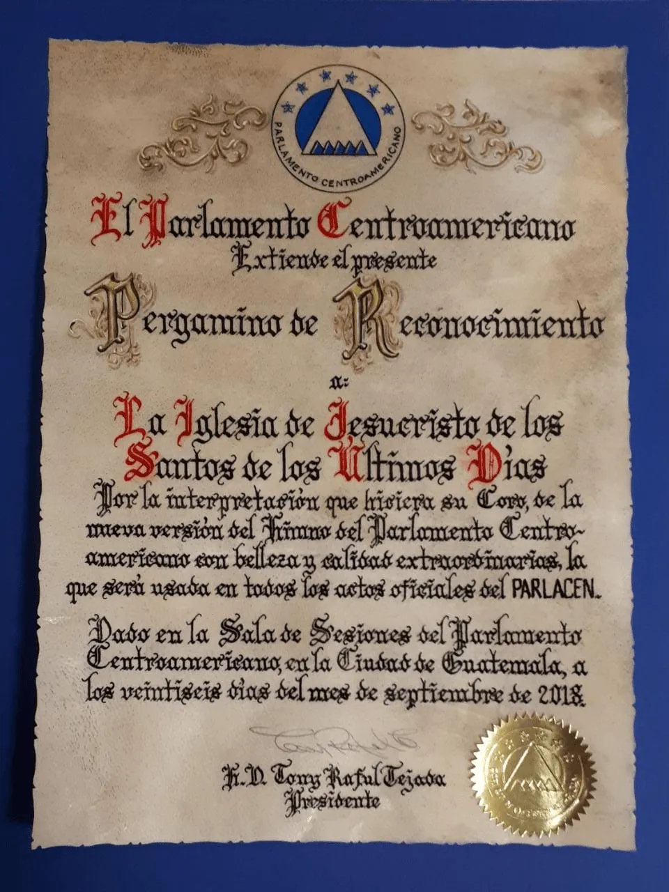 El Parlamento Centroamericano otorgó reconocimiento a La Iglesia. El Parlamento Centroamericano otorgó reconocimiento a La Iglesia.