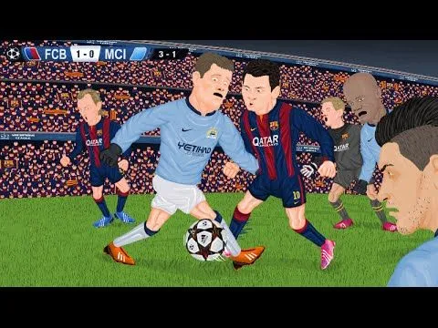 Parodia animada del Barcelona 1-0 Manchester City 18/3/2015 - YouTube