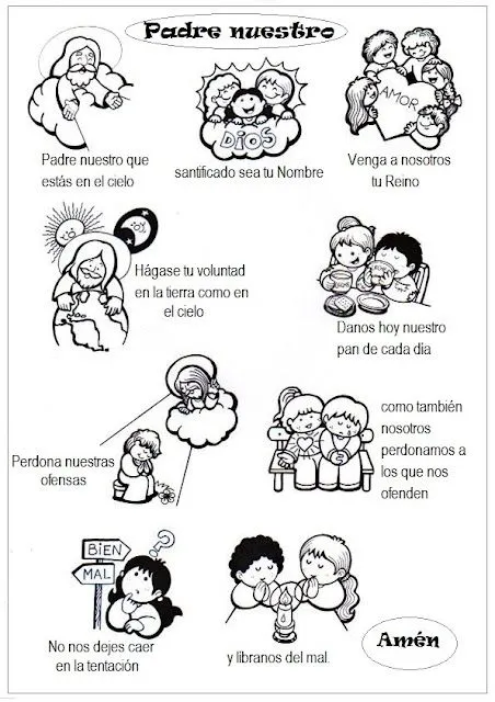 Parroquia La Inmaculada: Actividad: Padre nuestro con dibujos Parroquia La Inmaculada: Actividad: Padre nuestro con dibujos