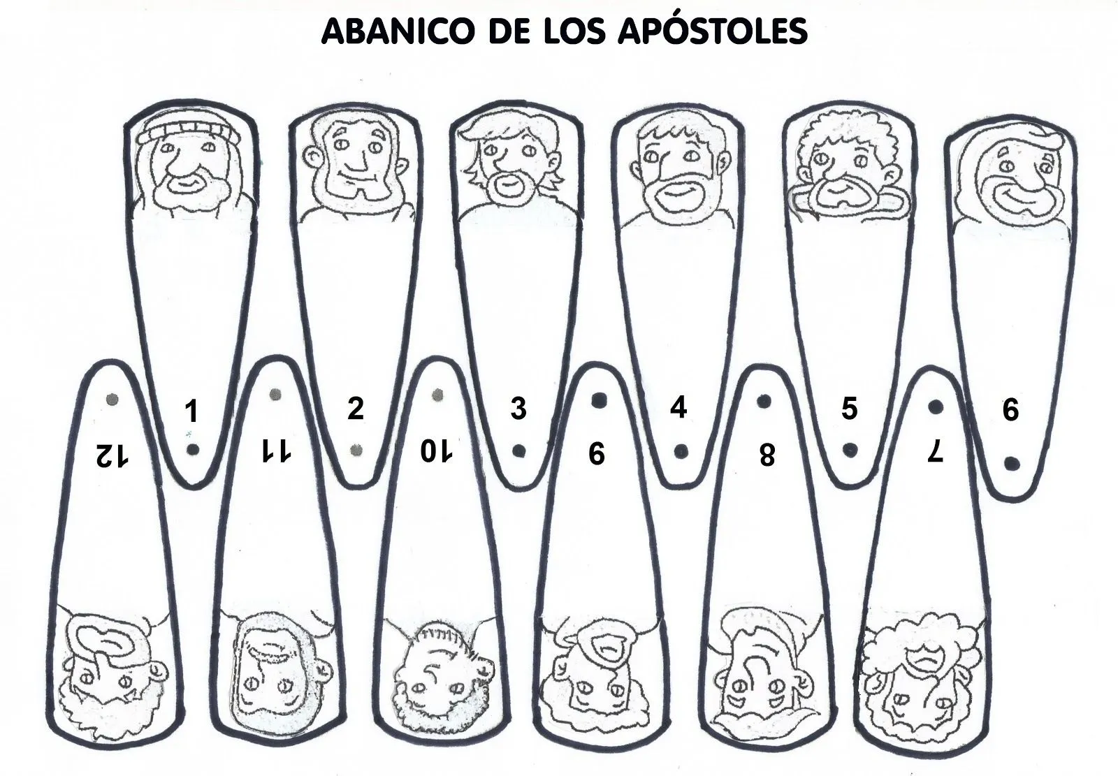 Parroquia La Inmaculada: Manualidades: El abanico de los Apóstoles Parroquia La Inmaculada: Manualidades: El abanico de los Apóstoles