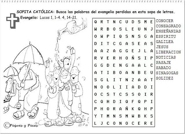 Parroquia La Inmaculada: Recursos Biblia VII: Sopa de letras Parroquia La Inmaculada: Recursos Biblia VII: Sopa de letras