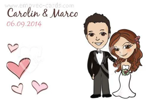 Partecipazioni matrimonio personalizzate con caricatura degli ... Partecipazioni matrimonio personalizzate con caricatura degli ...