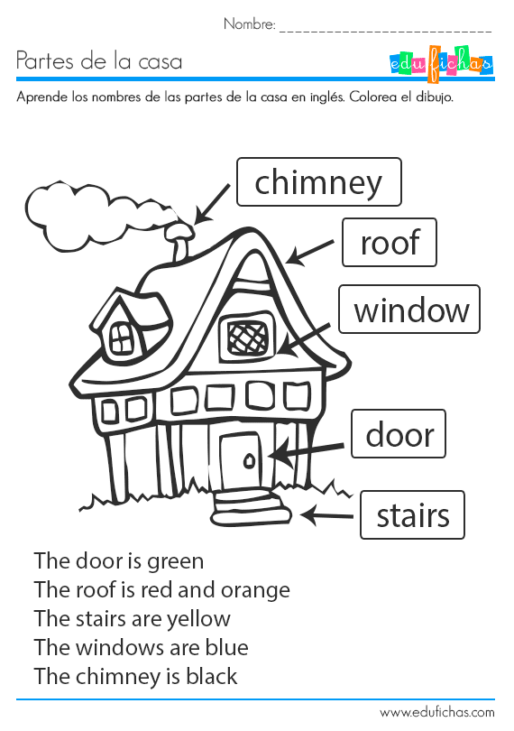 ▷ Partes de la Casa en Inglés | Fichas de vocabulario + ejercicios ▷ Partes de la Casa en Inglés | Fichas de vocabulario + ejercicios