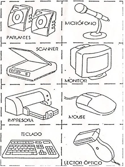 Dibujos de las partes de la computadora para niños para colorear ...