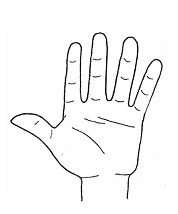 Mano para colorear infantil - Imagui