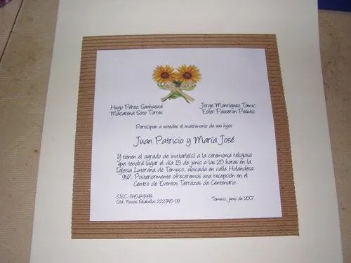 Partes de Matrimonio y Recuerdos "