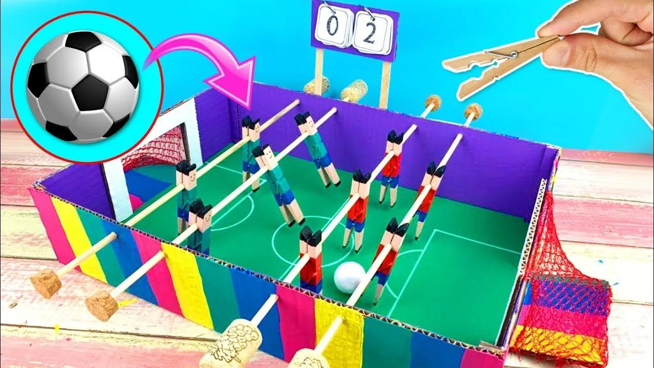 Un partido de futbolin? Haz tu propio juego de fútbol casero - tranquilos No necesita VAR Un partido de futbolin? Haz tu propio juego de fútbol casero - tranquilos No necesita VAR