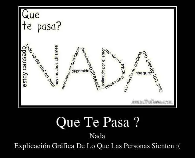 Que Te Pasa ? Que Te Pasa ?