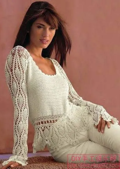 Blusas a crochet con piñas - Imagui