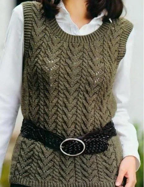 mis pasatiempos amo el crochet¡¡¡¡:): Chaleco largo de dama en dos ...