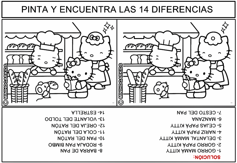 Pasatiempos diferencias para imprimir - Imagui