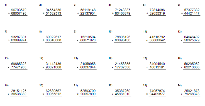 Ejercicios matematicos para imprimir - Imagui