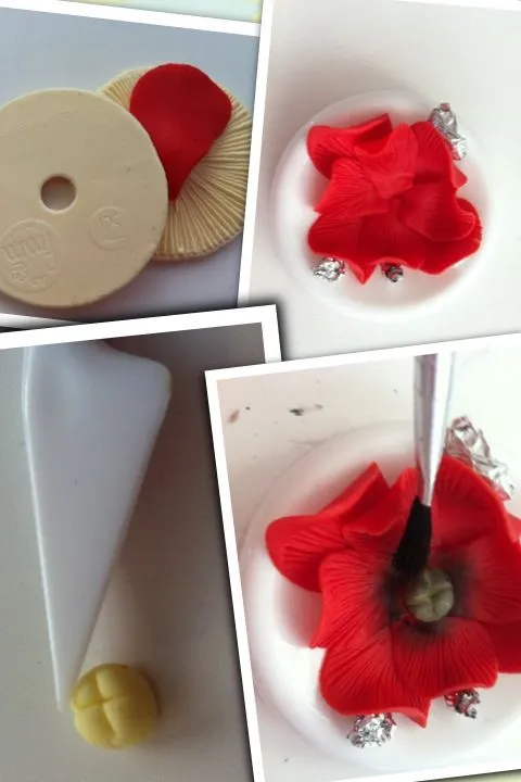 Paso a paso: Amapolas de fondant | Repostería imaginativa